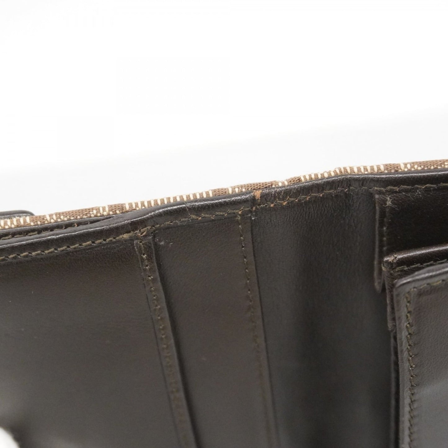 Gucci Brown Canvas Long Wallet (Bi-Fold) (Pre-Owned)