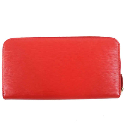 Prada Lacca Red Color Leather Long Wallet (Bi-Fold) (Pre-Owned)