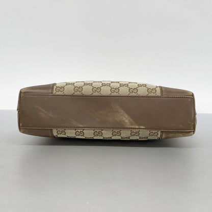Gucci Brown Canvas Shoulder Bag (Pre-Owned)