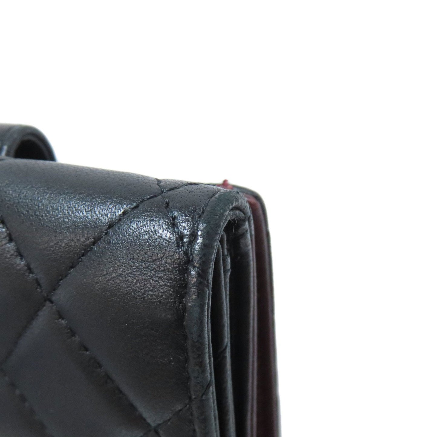 Chanel Matelasse Black Leather Wallet (Bi-Fold) (Pre-Owned)