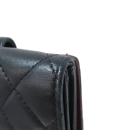 Chanel Matelasse Black Leather Wallet (Bi-Fold) (Pre-Owned)
