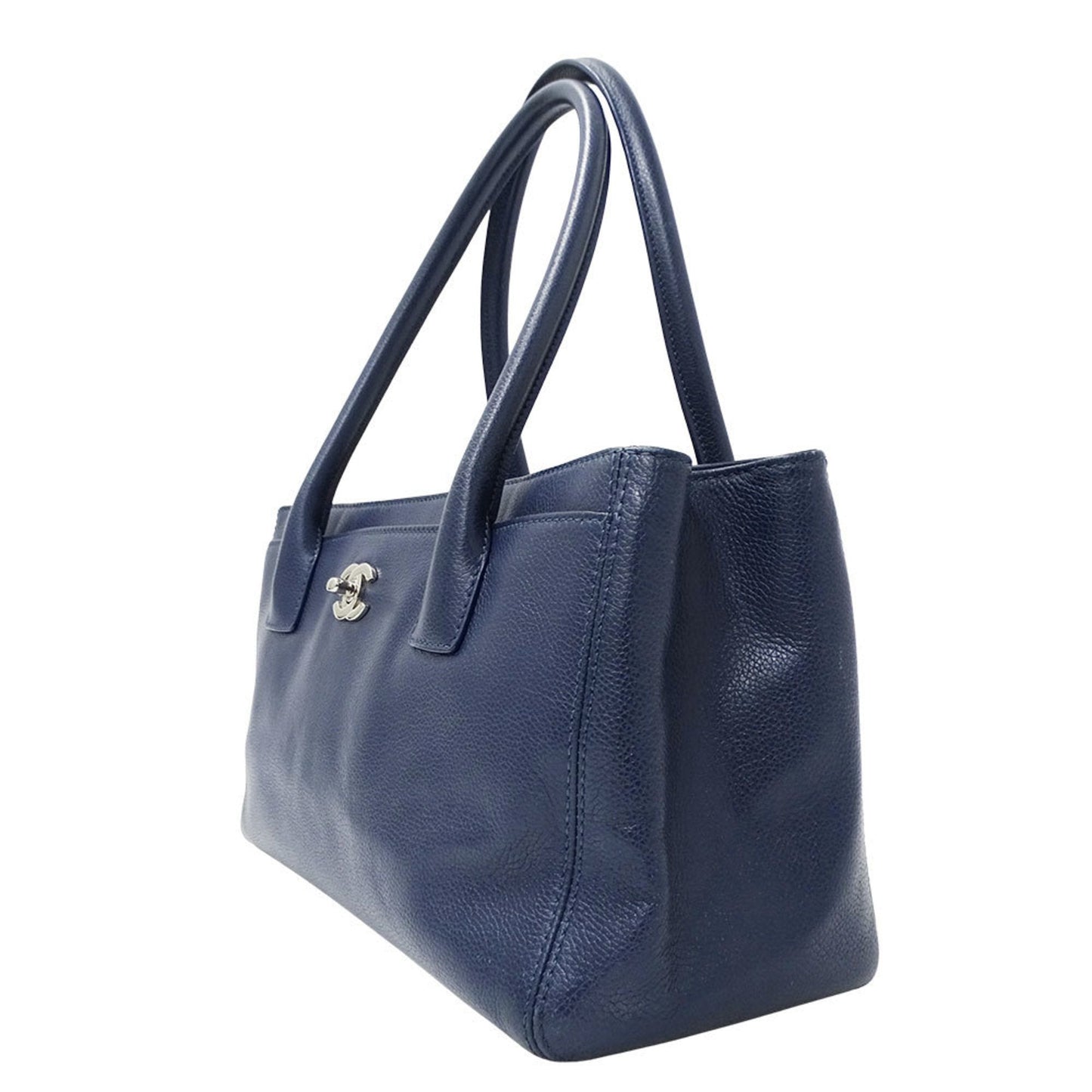 Chanel Blue Leather Tote Bag (Pre-Owned)