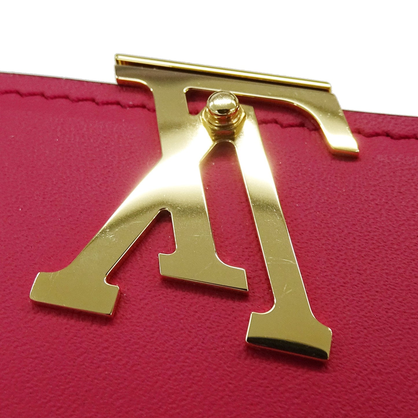 Louis Vuitton Hot Pink Noir Leather Wallet (Tri-Fold) (Pre-Owned)