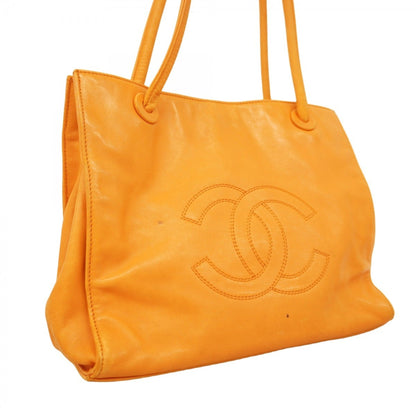 Chanel Orange Leather Tote Bag (Pre-Owned)