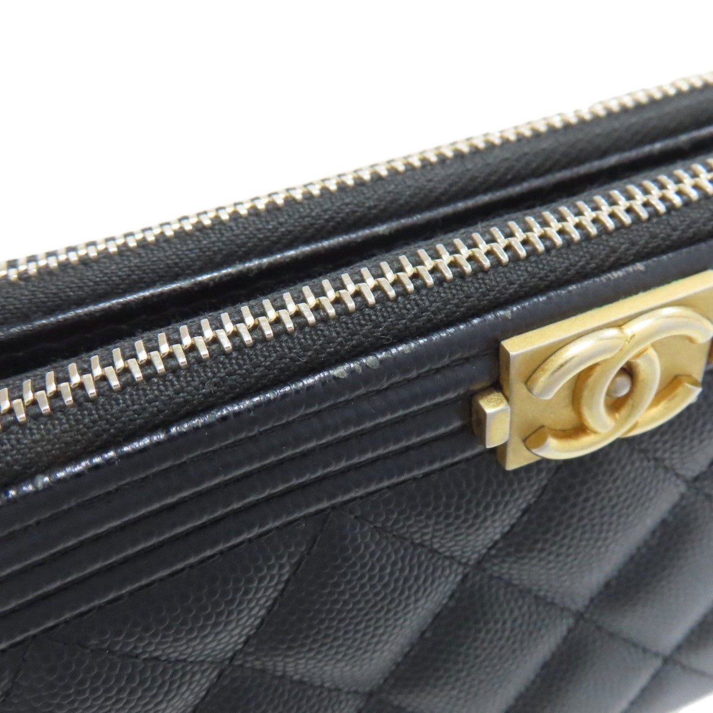 Chanel Matelasse Black Leather Chain/Shoulder Wallet (Pre-Owned)