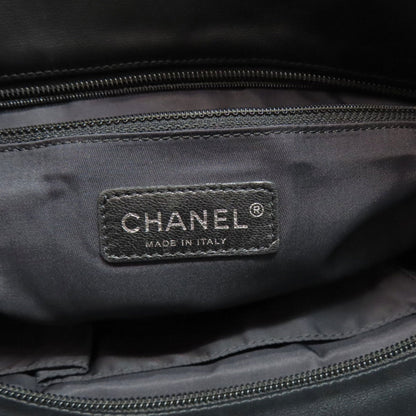 Chanel Paris Biarritz Black Leather Tote Bag (Pre-Owned)