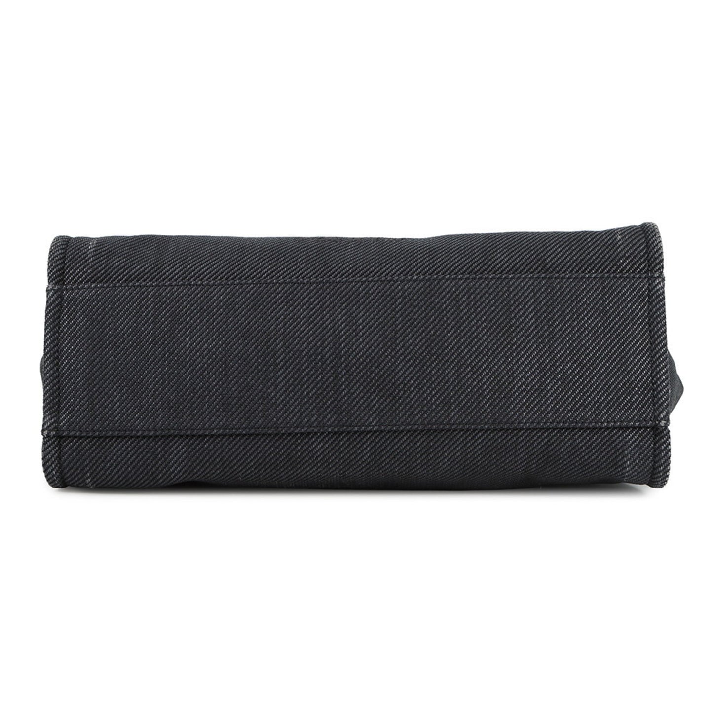 Chanel Navy Black Raffia Leather Shopping Bag Tote Bag (Pre-Owned)