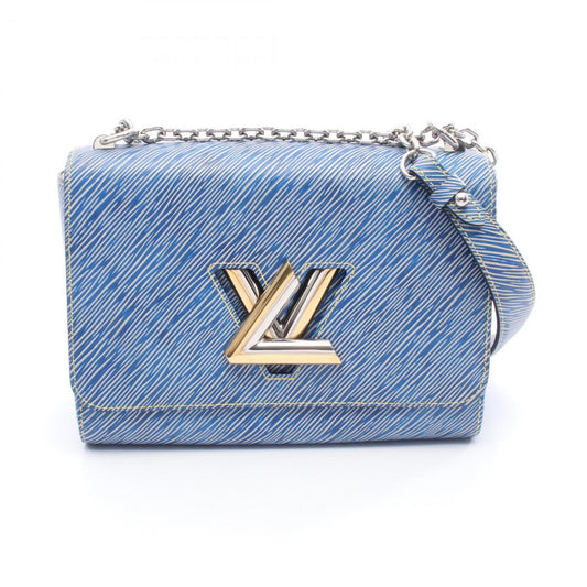 Louis Vuitton Blue White Leather Shoulder Bag (Pre-Owned)