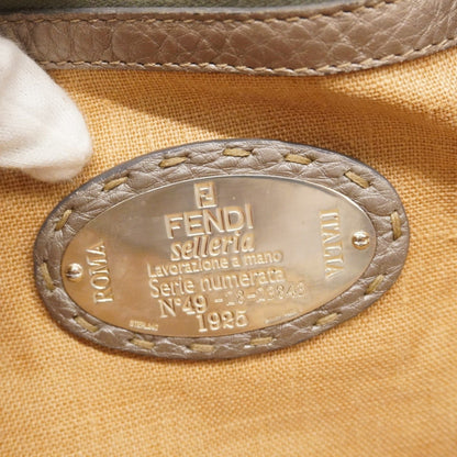 Fendi Grayish Leather Tote Bag (Pre-Owned)