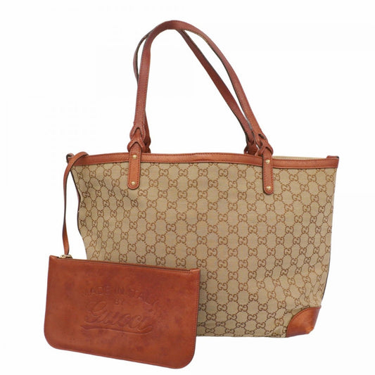 Gucci Brown Canvas Tote Bag (Pre-Owned)