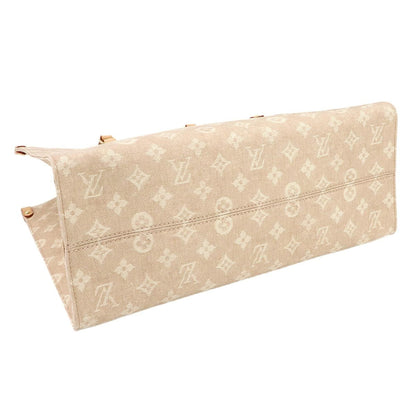 Louis Vuitton Beige Canvas Shoulder Bag Tote Bag (Pre-Owned)