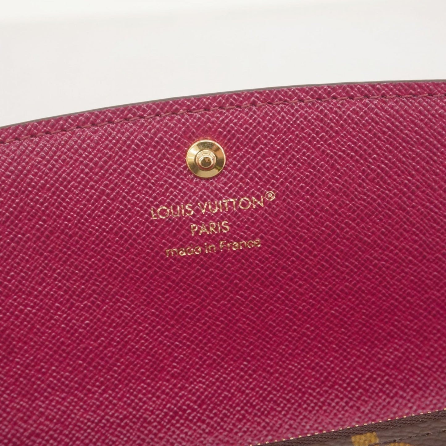 Louis Vuitton Brown Fuchsia Long Wallet (Bi-Fold) (Pre-Owned)