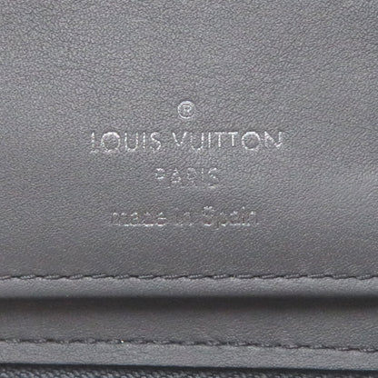 Louis Vuitton Black Leather Long Wallet (Bi-Fold) (Pre-Owned)