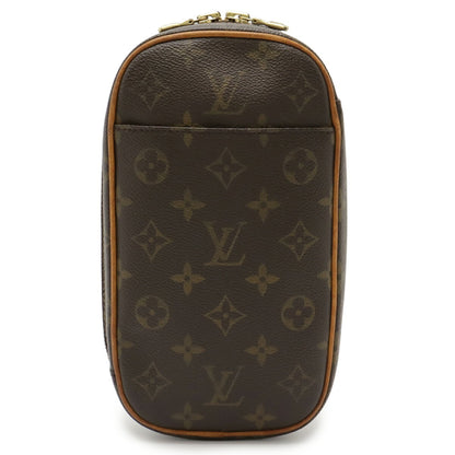 Louis Vuitton Brown Pvc Pochette Shoulder Bag Sling Bag (Pre-Owned)