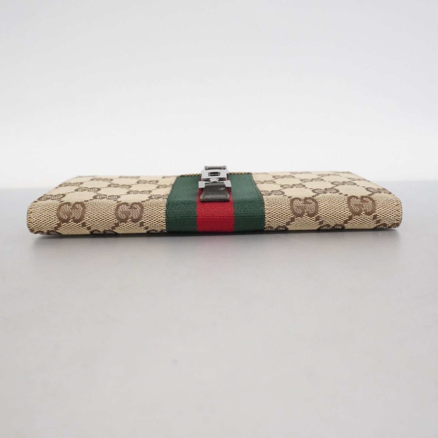 Gucci Brown Canvas Long Wallet (Bi-Fold) (Pre-Owned)