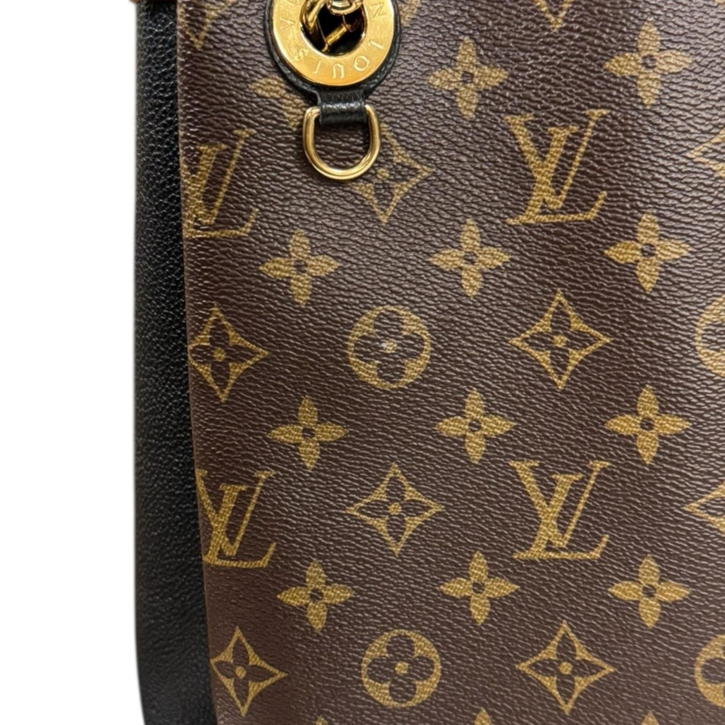 Louis Vuitton Black Brown Monogram Canvas Tote Bag (Pre-Owned)