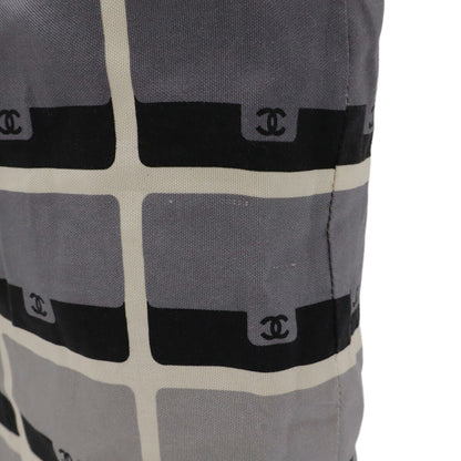 Chanel Matelasse Black Gray Cotton Nylon Eco-Bag Tote Bag (Pre-Owned)