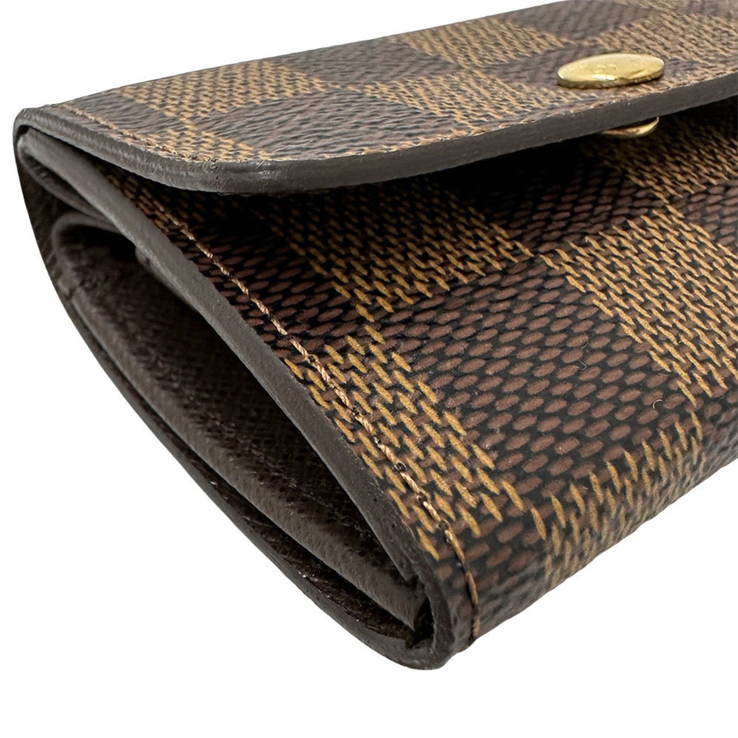 Louis Vuitton Damier Canvas Ebene Damier Canvas Coin Purse/Coin Case (Pre-Owned)