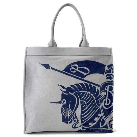 Burberry Gray Canvas Pouch Tote Bag (Pre-Owned)
