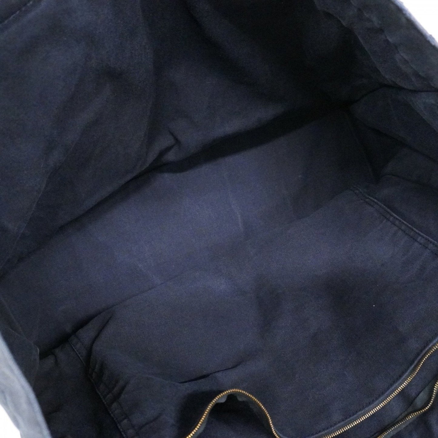 Hermes Navy Canvas Tote Bag (Pre-Owned)