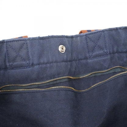 Hermes Navy Canvas Tote Bag (Pre-Owned)