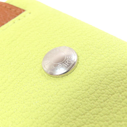Hermes Lime Green Chevre Leather Coin Purse/Coin Case (Pre-Owned)