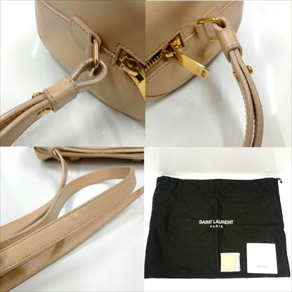 Yves Saint Laurent Beige Leather Handbag Shoulder Bag (Pre-Owned)