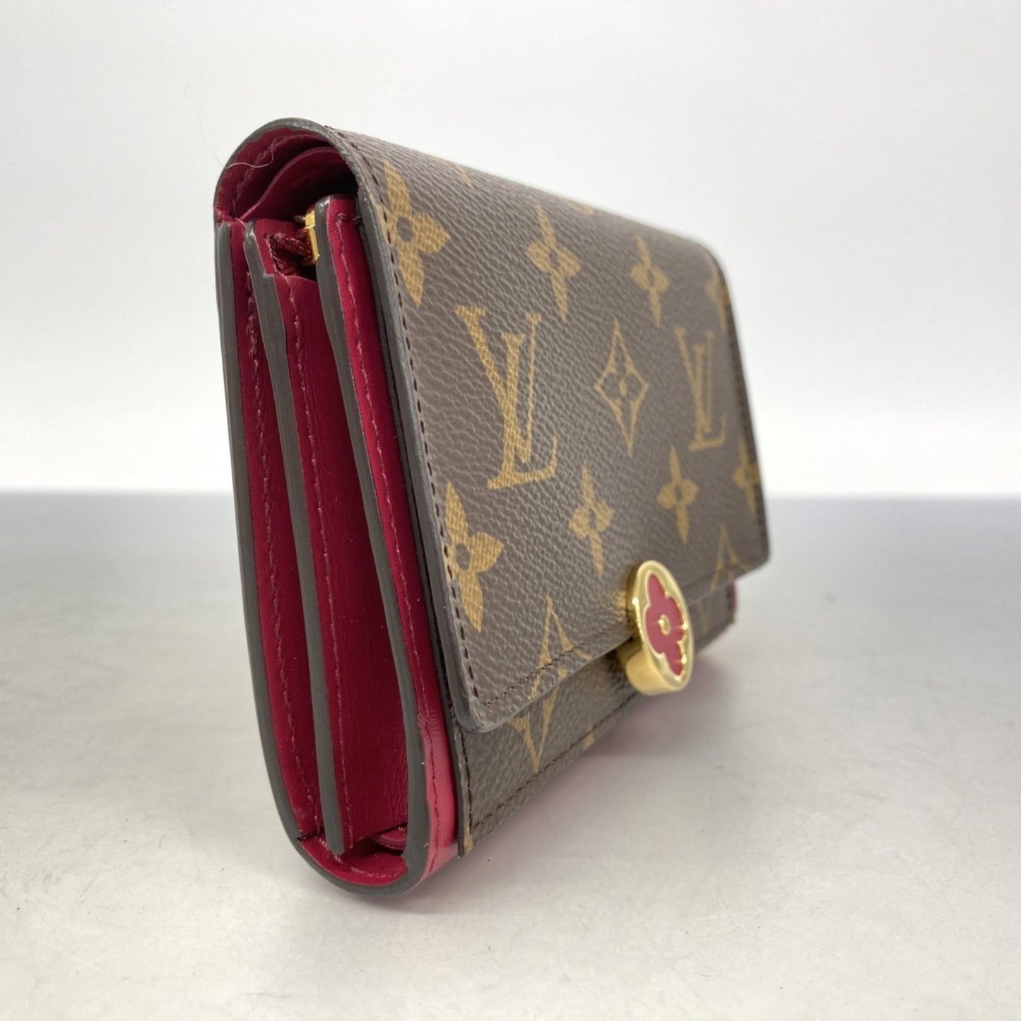 Louis Vuitton Brown Fuchsia Wallet (Bi-Fold) (Pre-Owned)