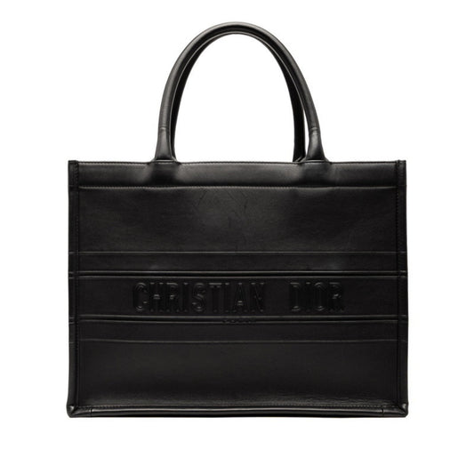 Christian Dior Black Leather Tote Bag (Pre-Owned)