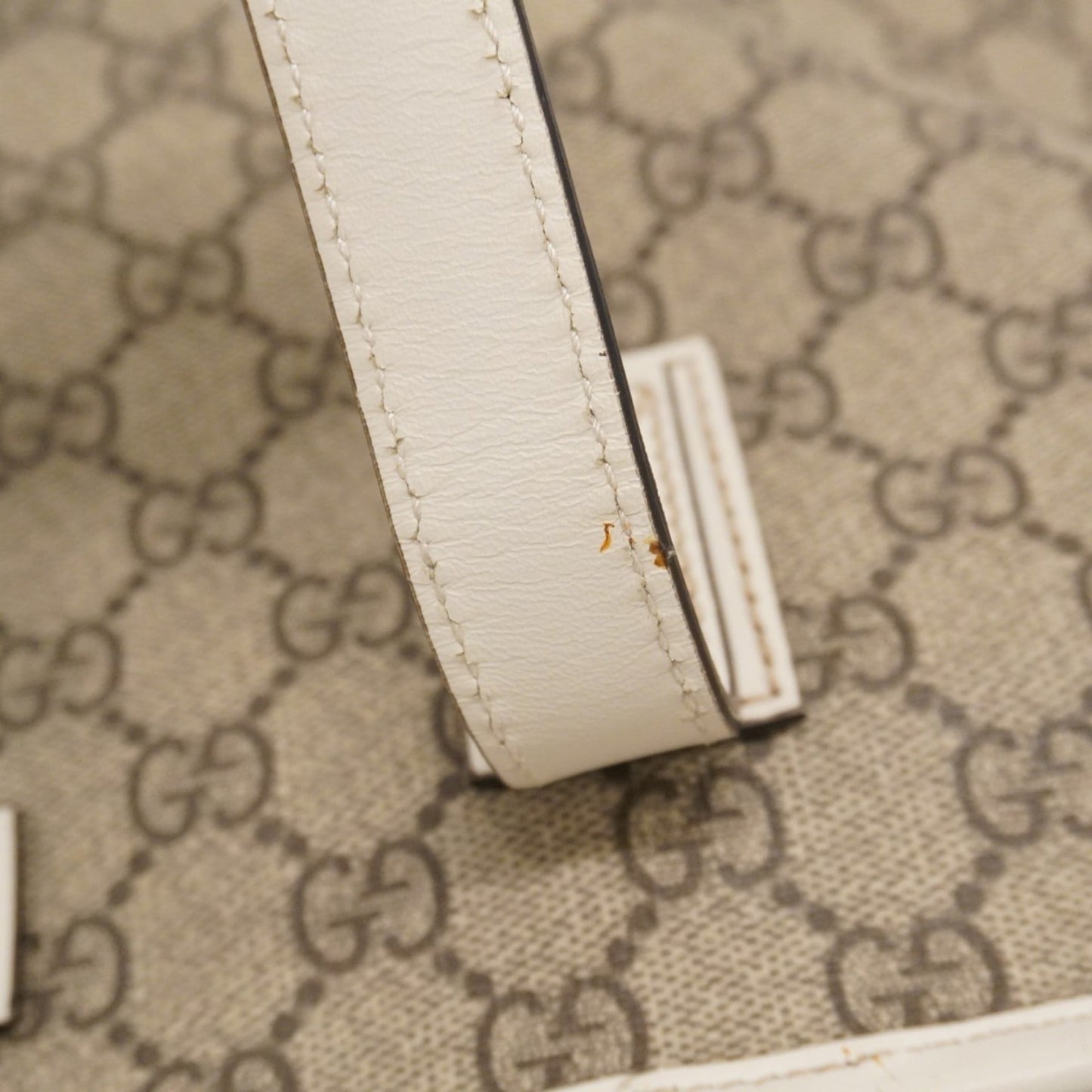 Gucci Brown White Pvc Tote Bag (Pre-Owned)