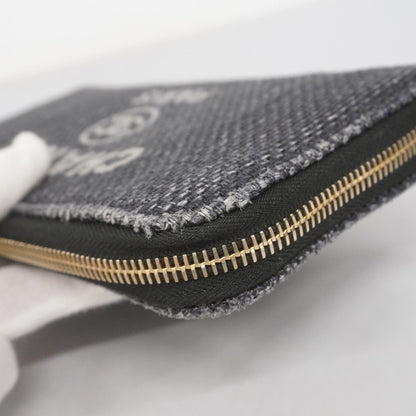 Chanel Navy Fabric Long Wallet (Bi-Fold) (Pre-Owned)