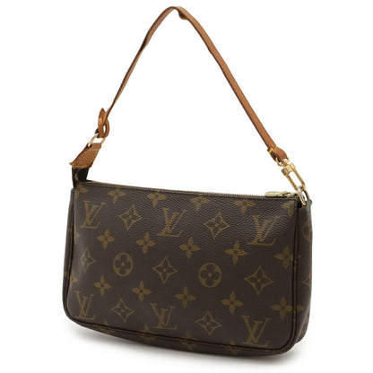 Louis Vuitton Brown Pvc Handbag Pochette Pouch (Pre-Owned)