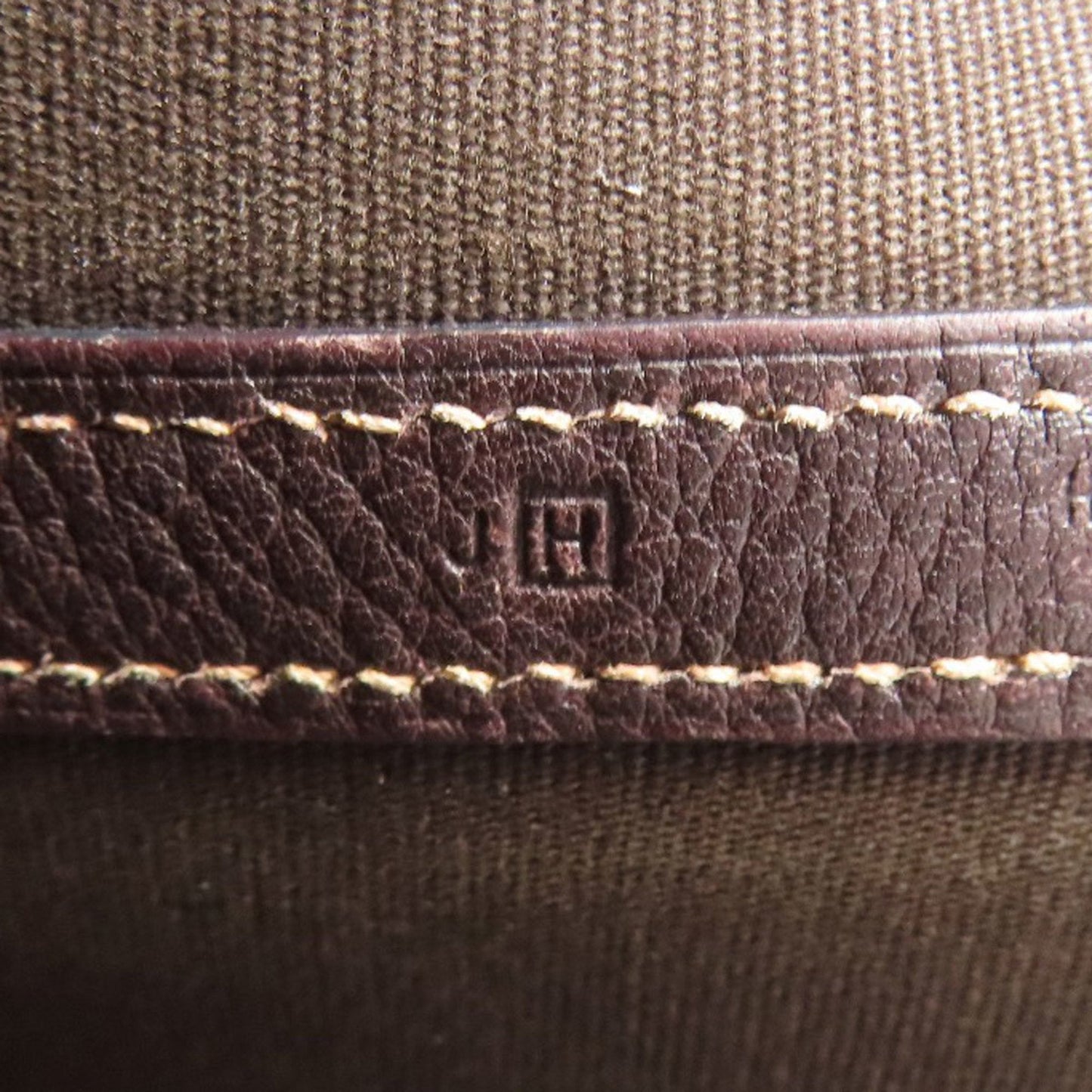 Hermes Garden Brown Toile Officier Tote Bag (Pre-Owned)