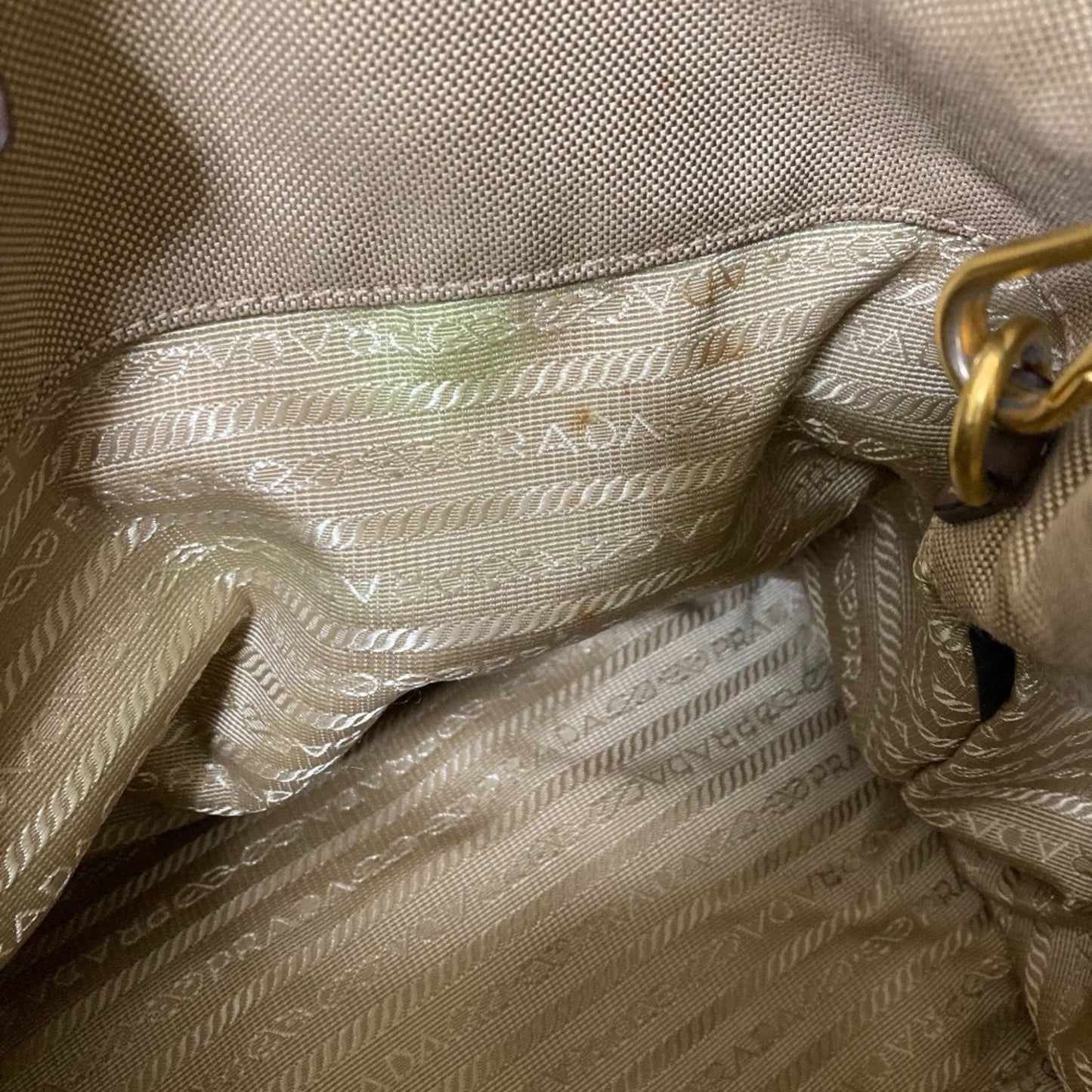 Prada Khaki Brown Handbag Tote Bag (Pre-Owned)
