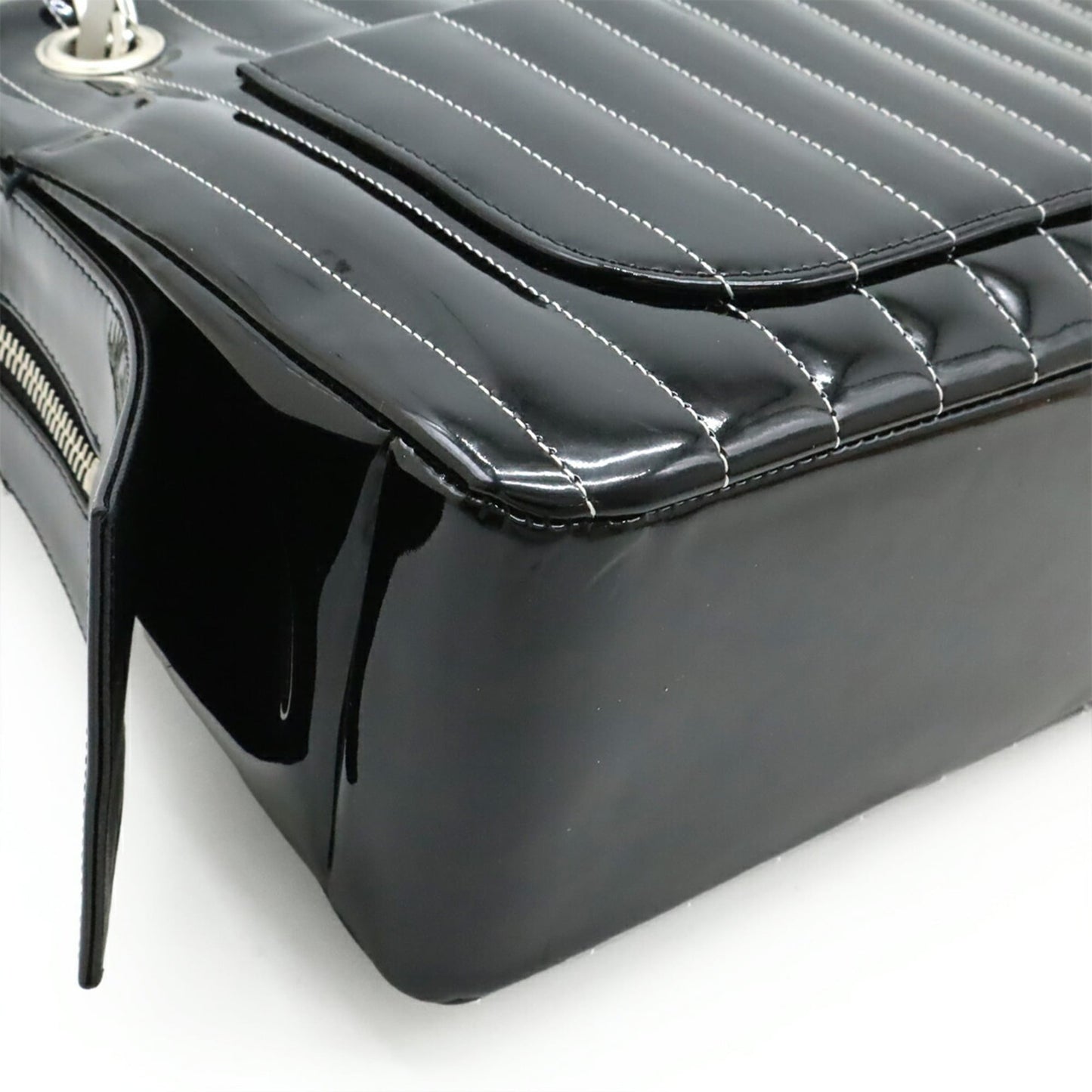 Chanel Black Leather Shoulder Bag Tote Bag (Pre-Owned)