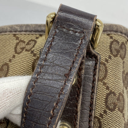 Gucci Brown Canvas Handbag (Pre-Owned)