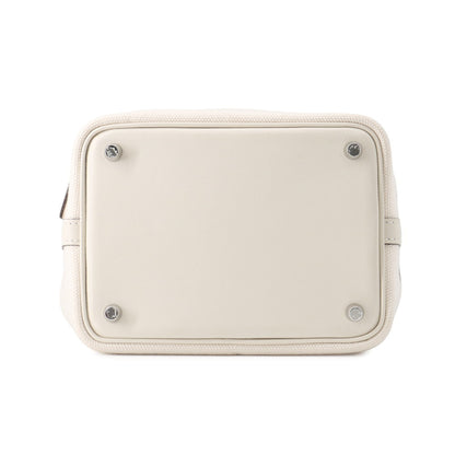 Hermes Picotin Silver Swift Leather Handbag Tote Bag (Pre-Owned)