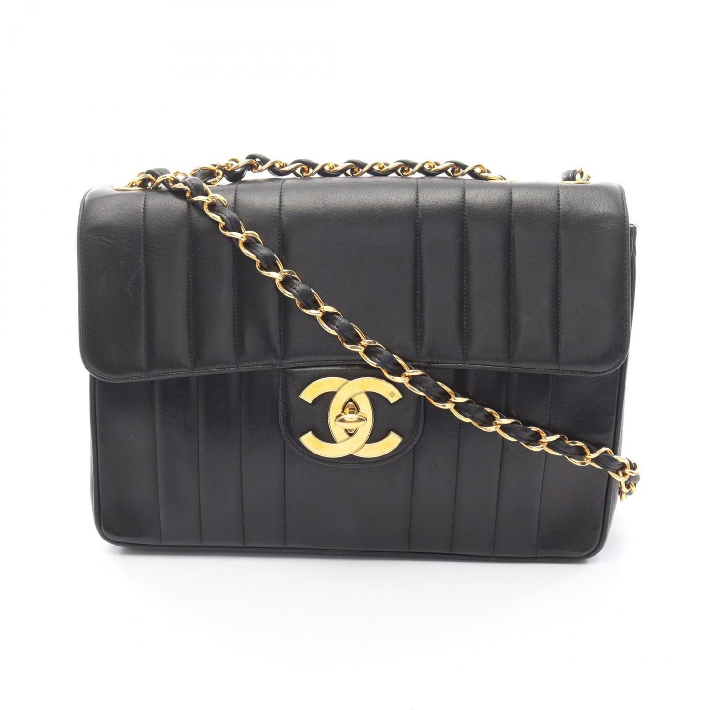 Chanel Black Leather Shoulder Bag (Pre-Owned)