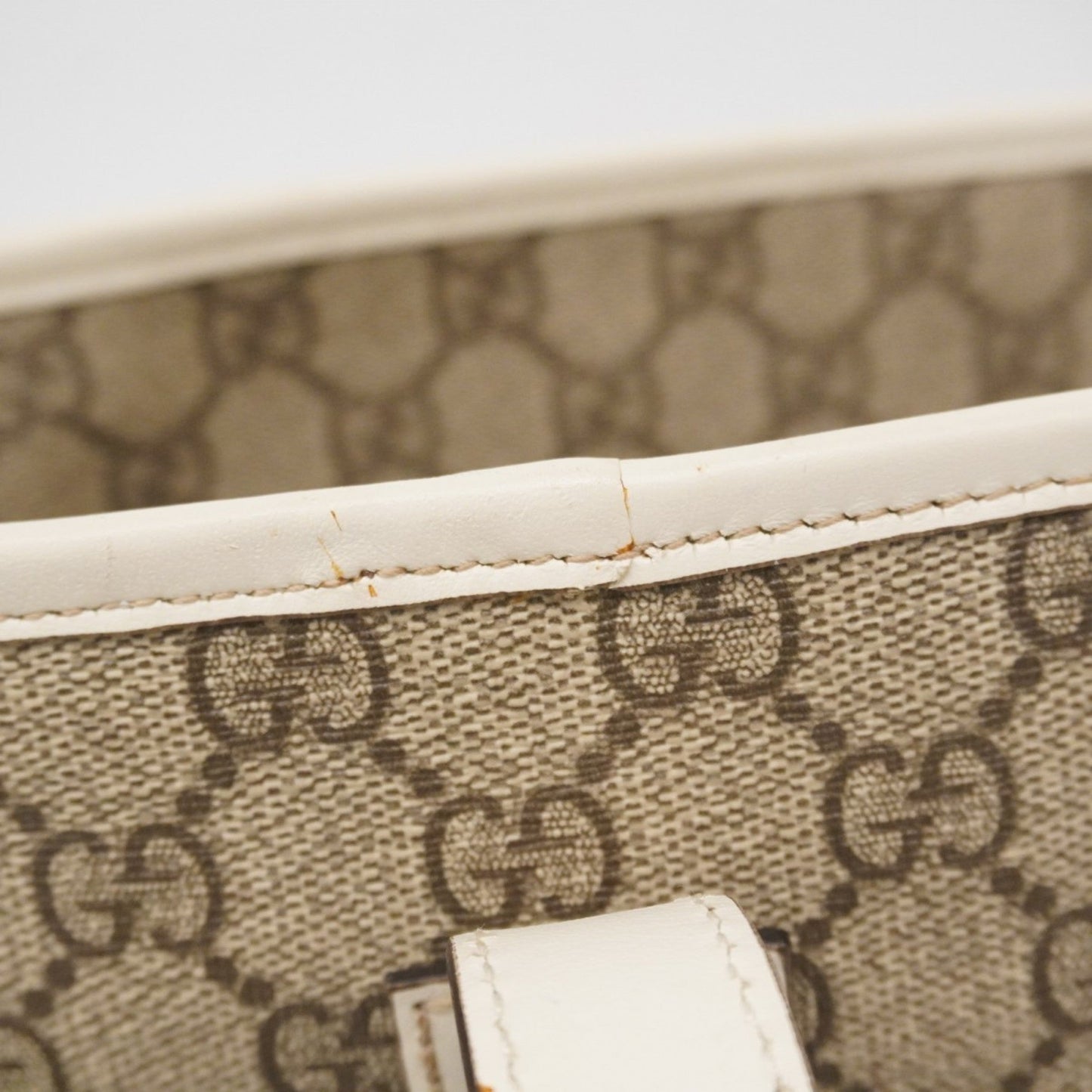 Gucci Brown White Pvc Tote Bag (Pre-Owned)