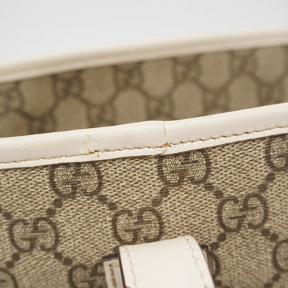 Gucci Brown White Pvc Tote Bag (Pre-Owned)