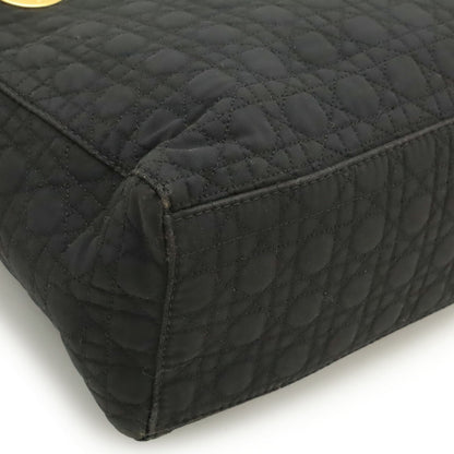 Christian Dior Lady Dior Black Nylon Handbag Tote Bag (Pre-Owned)