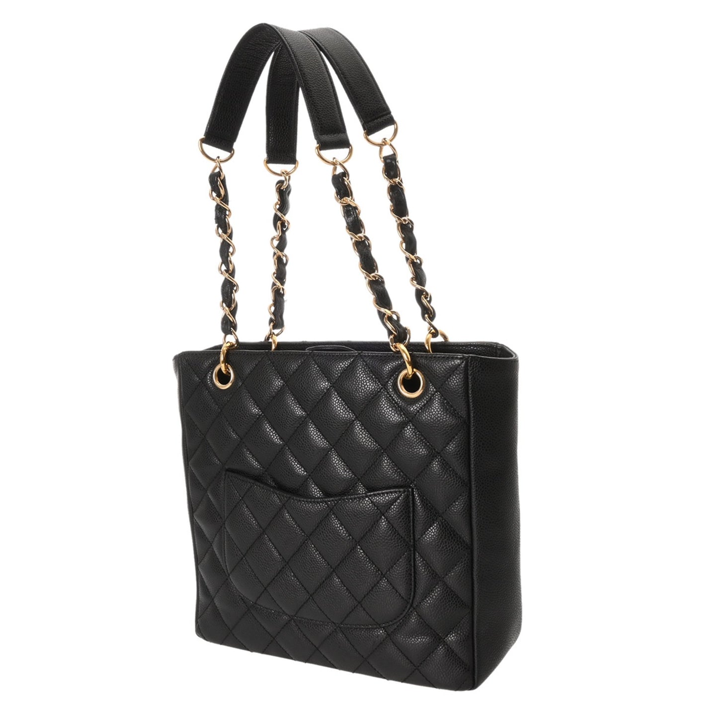 Chanel Black Grained Calfskin Tote Bag (Pre-Owned)