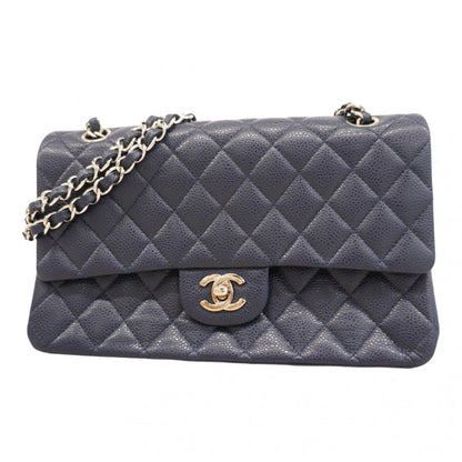 Chanel Navy Grained Calfskin Shoulder Bag (Pre-Owned)