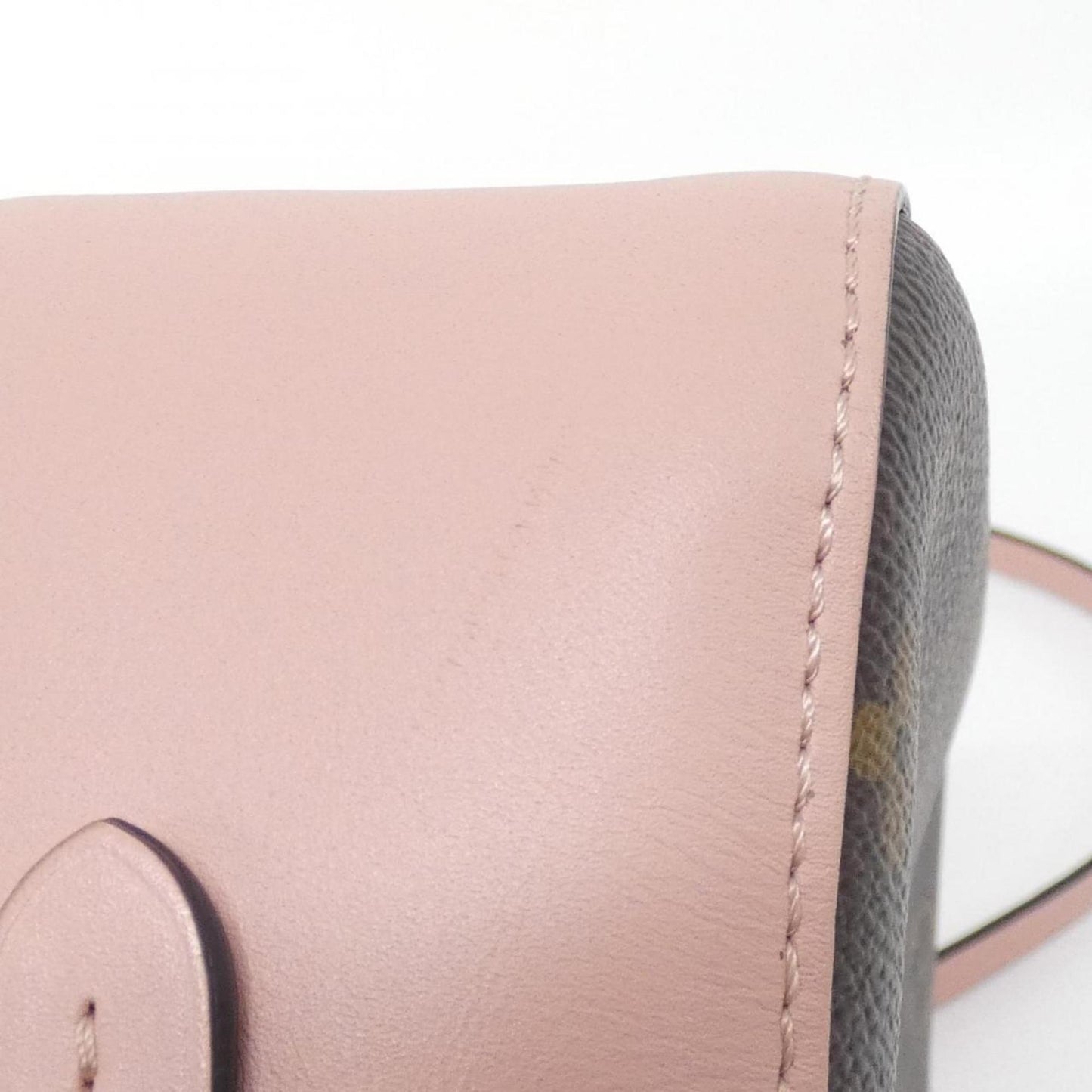 Louis Vuitton Marron Rose Poudre Coated Canvas Leather Shoulder Bag (Pre-Owned)