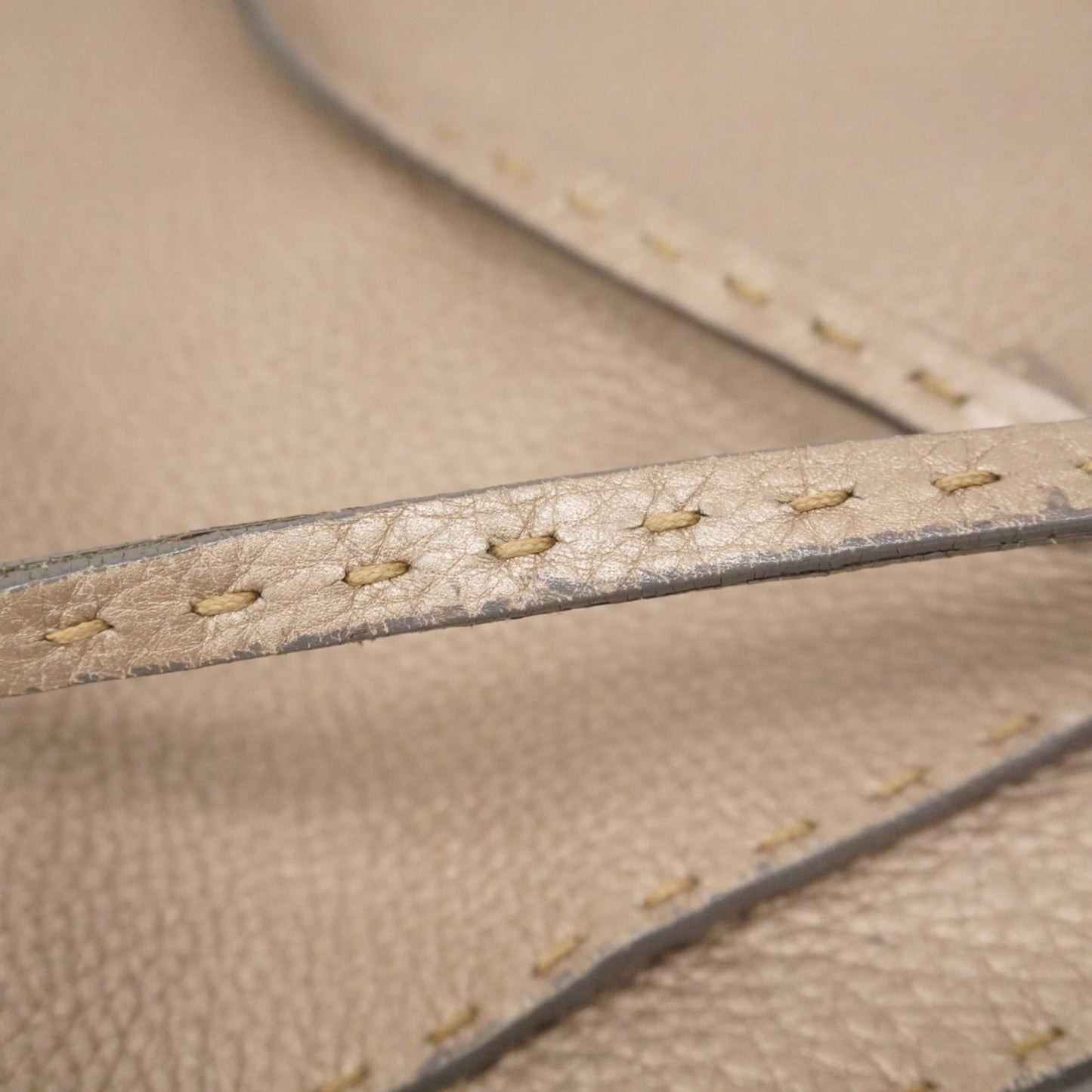 Fendi Grayish Leather Tote Bag (Pre-Owned)