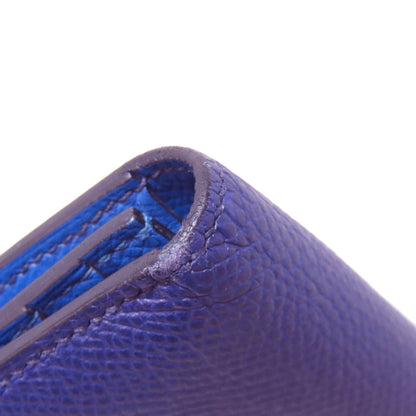 Hermes Purple Epsom Leather Long Wallet (Bi-Fold) (Pre-Owned)