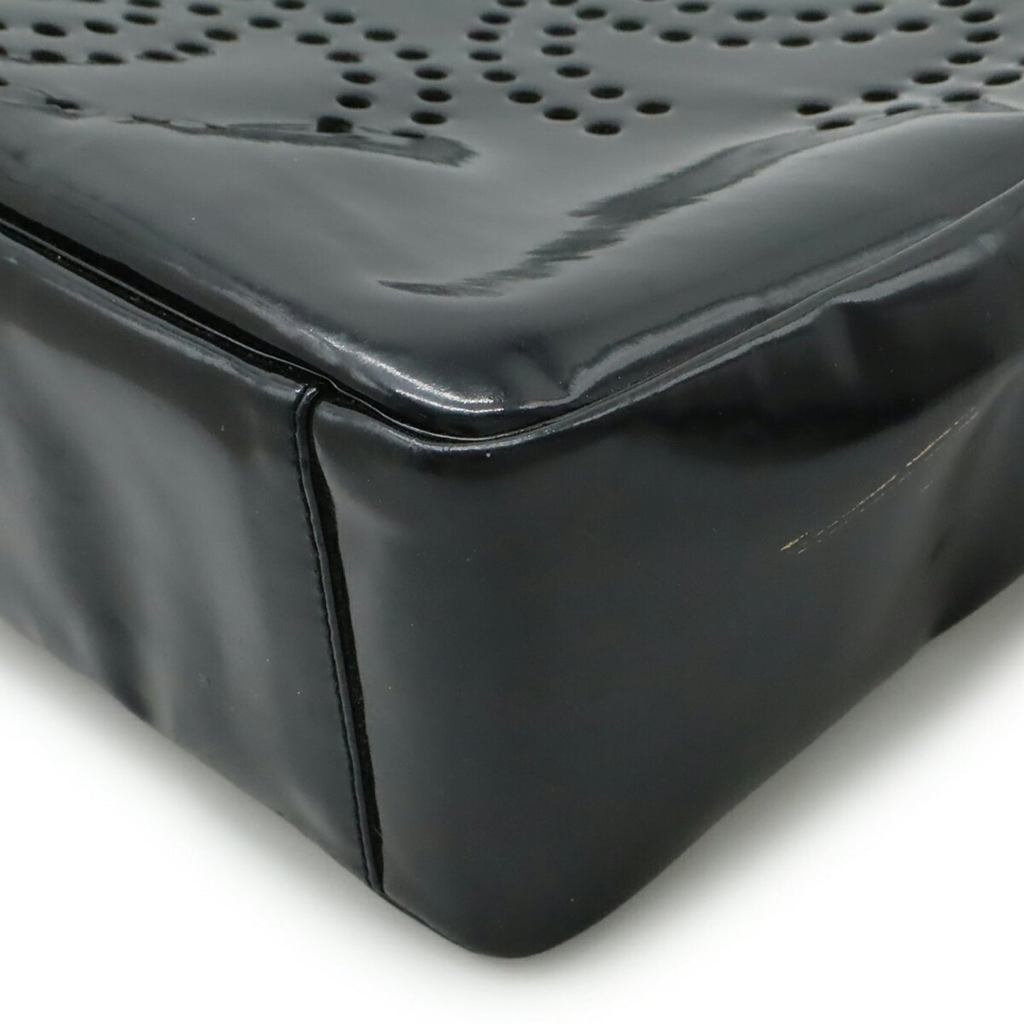 Chanel Black Leather Handbag Pouch Tote Bag (Pre-Owned)