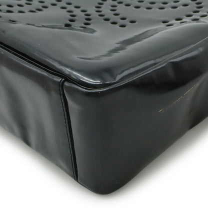 Chanel Black Leather Handbag Pouch Tote Bag (Pre-Owned)