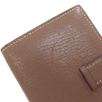 Hermes Etoupe Gray Chevre Leather Coin Purse/Coin Case (Pre-Owned)