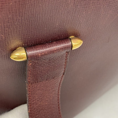 Cartier Bordeaux Leather Shoulder Bag (Pre-Owned)